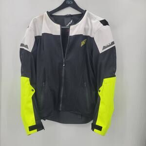 Fly Street 2X jacket Racing Flux Air Mesh Armored Black Neon Hi Visibility